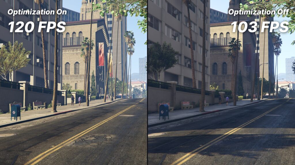 GTA 5: Disable Shadows and get a fps boost with ModsHub - comparison