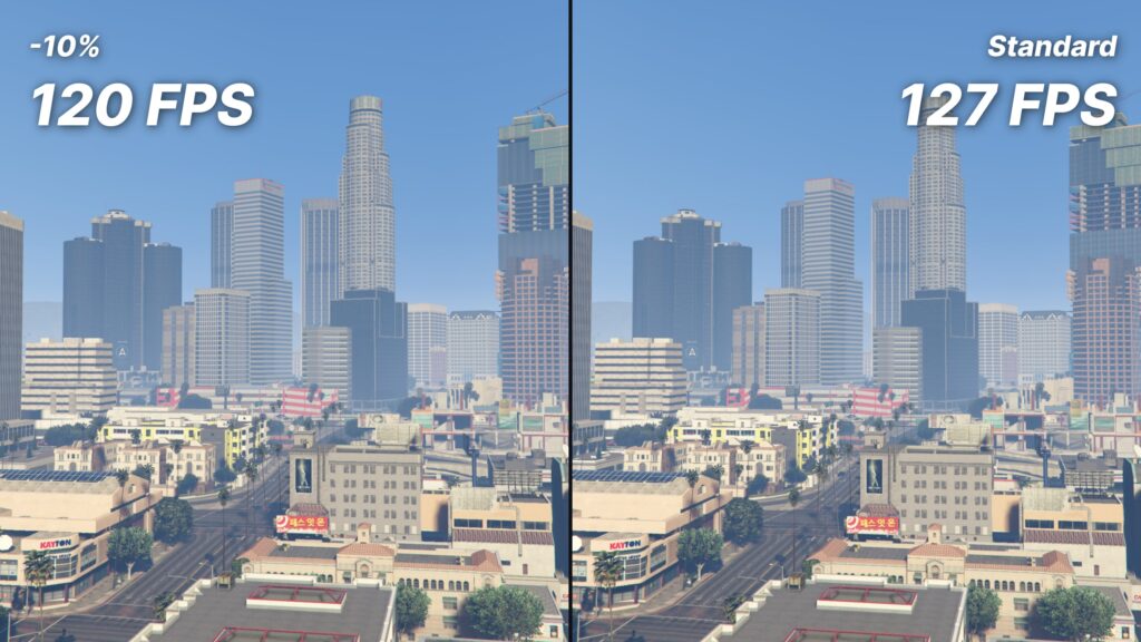 GTA 5: Lower the render distance and get a fps boost with ModsHub - comparison