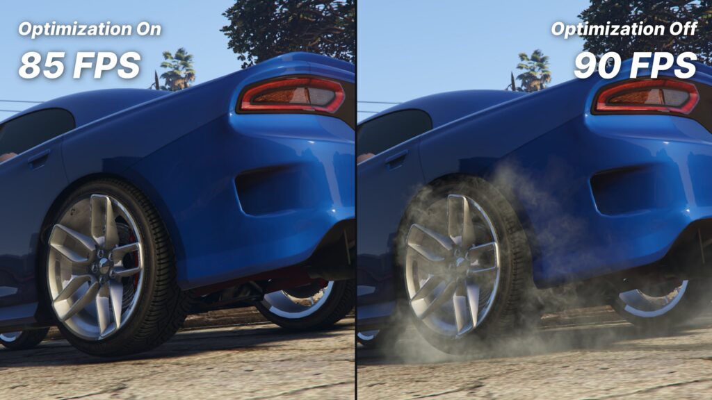 GTA 5: Remove particles and get a fps boost with ModsHub - comparison