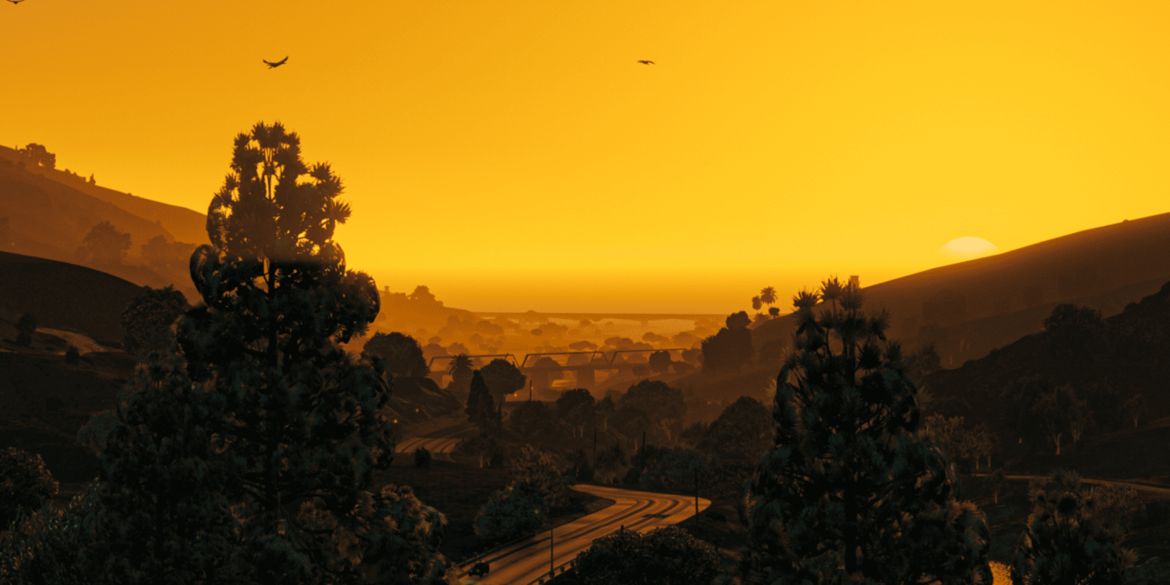 The Los Santos landscape is enhanced with the help of FiveM Redux mod
